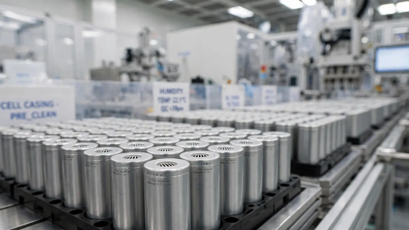 Línea de producción industrial de celdas de batería de litio